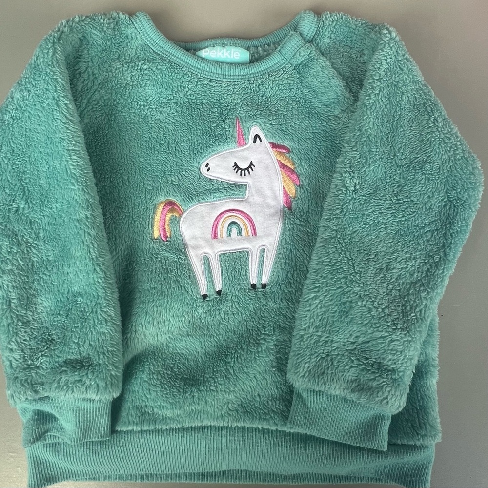 Cozy Blue and White Unicorn Sweatshirt